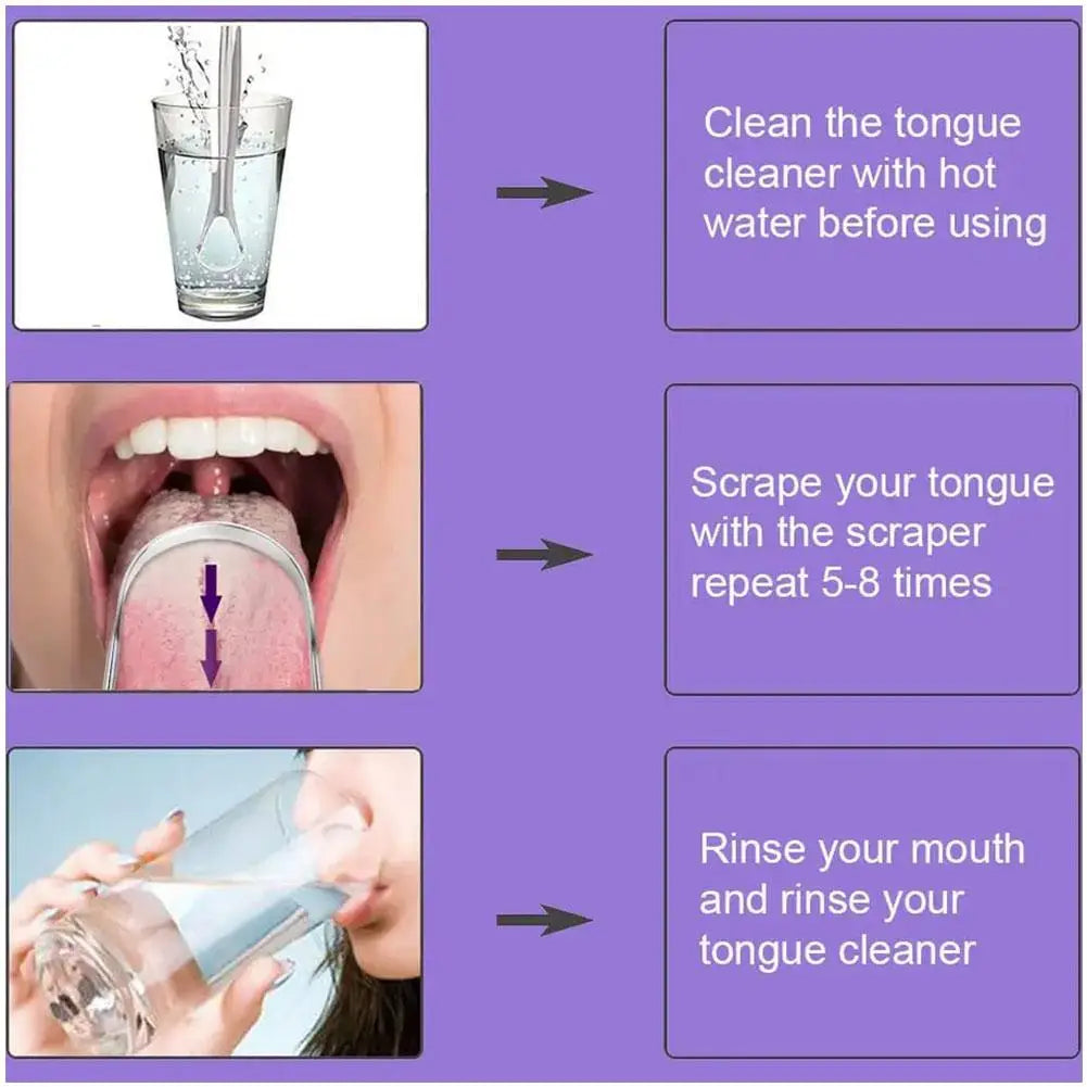 Stainless Steel Tongue Scraper for Fresh Breath & Oral Care Tongue Scraper Oasis Select