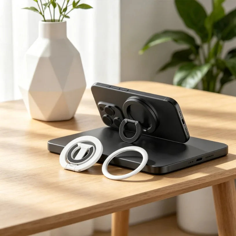Metal CNC Electroplating Magnetic Phone Holder 4 Colors Ultra Thin Portable Double Sided Magnetic Phone Bracket Stand Oasis Select