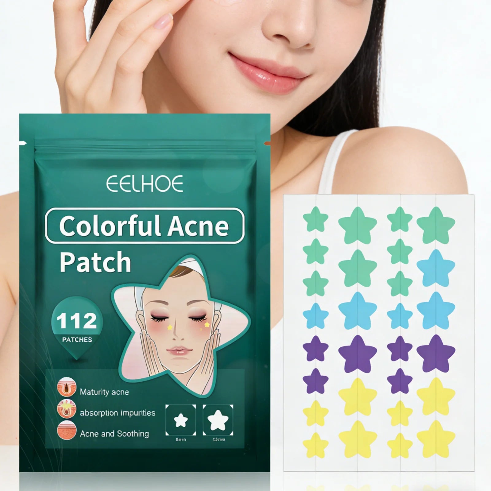 EELHOE Star Acne Patches – 112 Tea Tree Pimple Patches Acne Pimple Patches Oasis Select