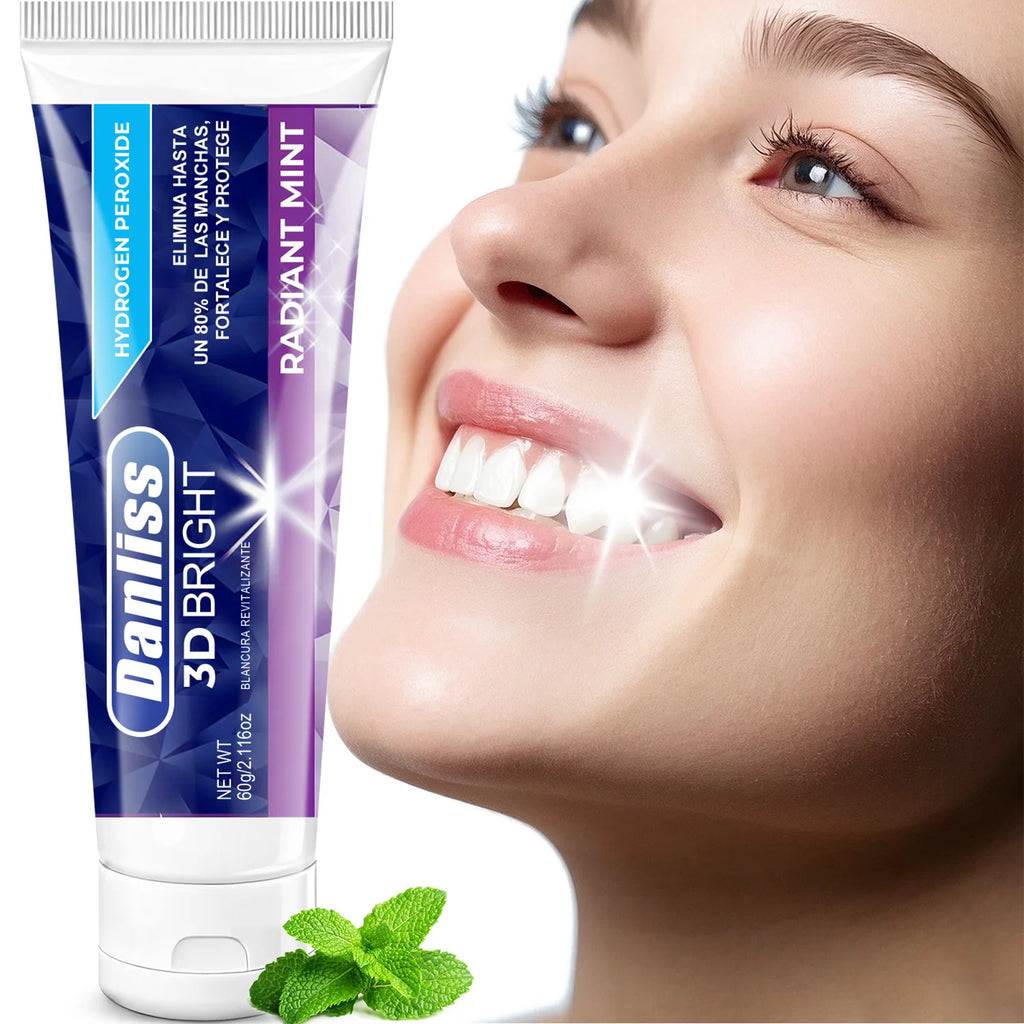 3D Whitening Toothpaste – Hydrogen Peroxide, Mint | 60g