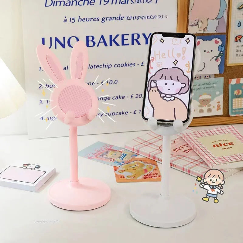 The cute Rabbit mobile phone stand desktop can lift and adjust the desktop phone accessories phone stand phone grip Oasis Select