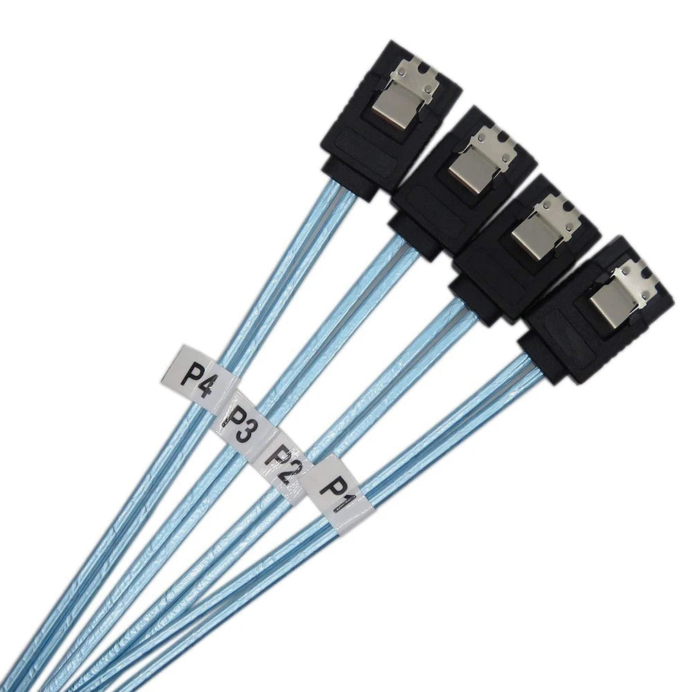 SAS Cable Sata Cable High Speed 6Gbps 4 Ports/Set High Quality for Server 0.5 Meter Oasis Select