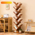bookshelf Floor-to-ceiling shelf Living room integrated against the wall Corner small bookshelf Narrow children's bookcase Oasis Select Brown 11 layers