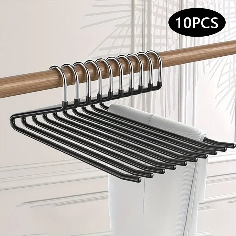 10pcs Z-Shaped Trouser Rack Goose Type Pants Rack Multi-function Pants Jeans Storage For Household Products Clothes Rack Hanger Oasis Select Black - 10pcs