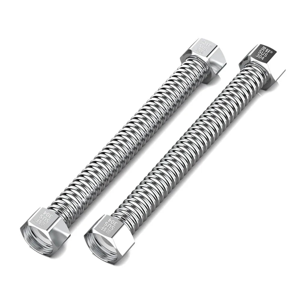 G1/2"G3/4"G1" Stainless Steel Corrugated Water Hard Pipe Hose 20-200cm Oasis Select