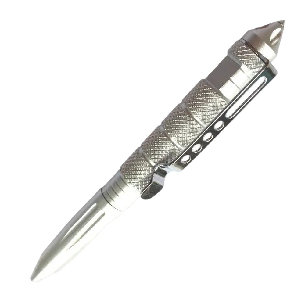 Tool Pens Multi-functional Pen Tactical Tungsten Steel Rotating Unisex Pen Window Glass Metal Ballpoint Multifunctional Oasis Select Silver Pen