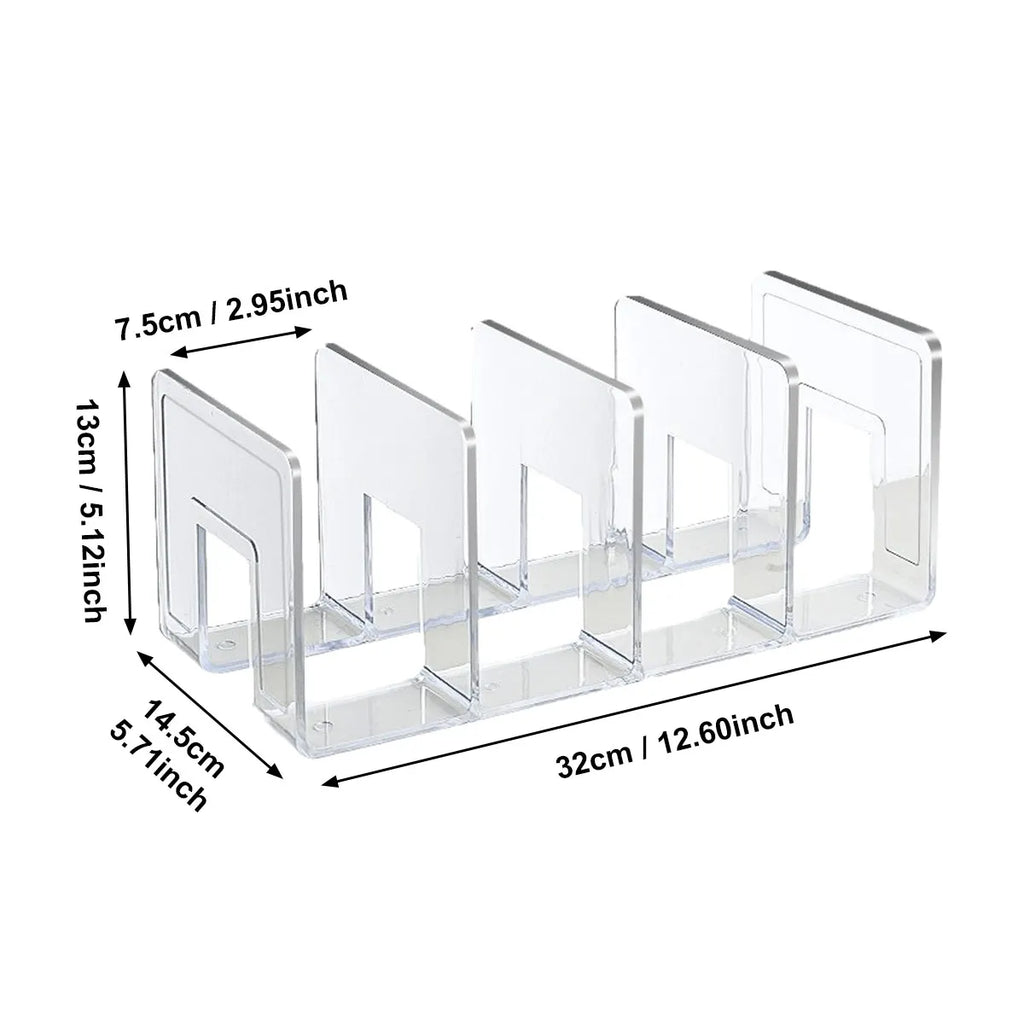 Handbag storage rack Organizer 4 Slots Transparent Closet Purse Storage rack Acrylic wardrobe Bag storage holder Purse Display Oasis Select Transparent -1pc