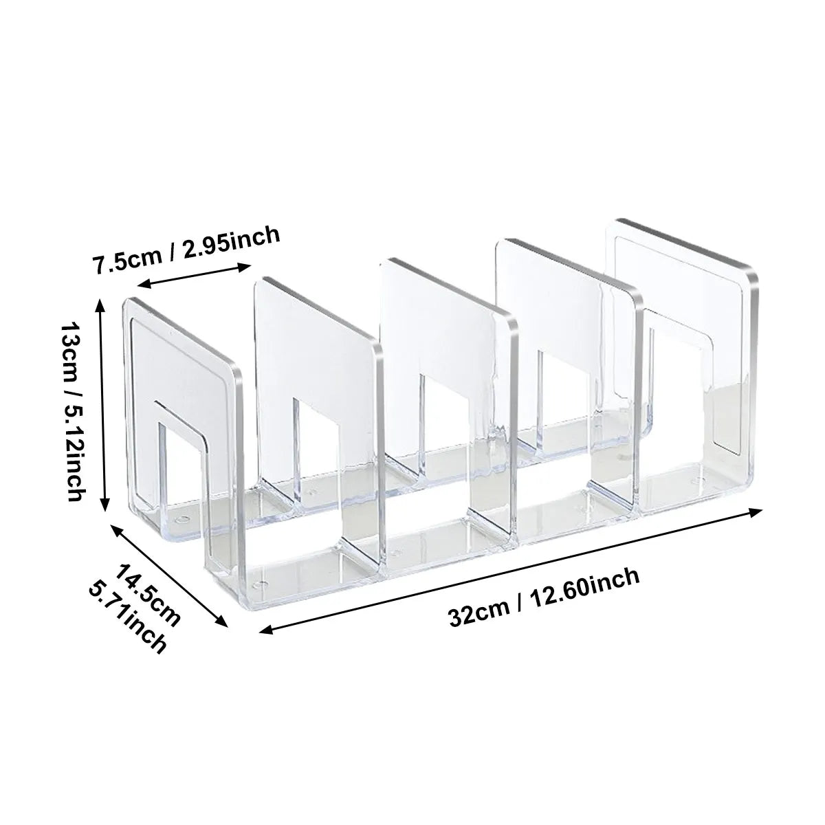 Handbag storage rack Organizer 4 Slots Transparent Closet Purse Storage rack Acrylic wardrobe Bag storage holder Purse Display Oasis Select Transparent -1pc