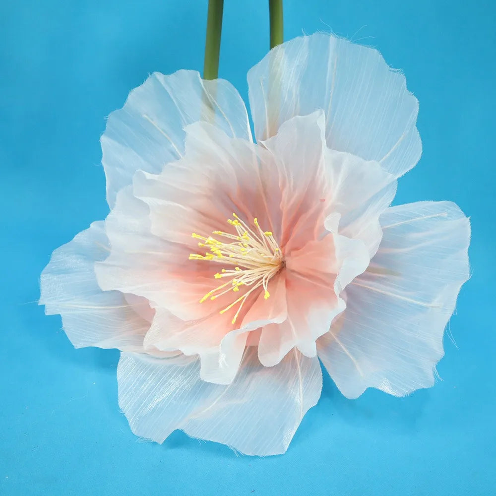 Large Artificial Peach Blossom Flower Head 30/40/50cm Gauze