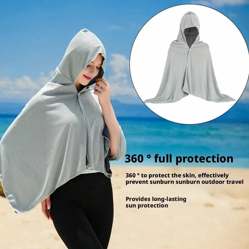 Cooling Hooded Poncho Towel – UV Protection & Quick Dry Sport Cooling Sport Poncho Oasis Select