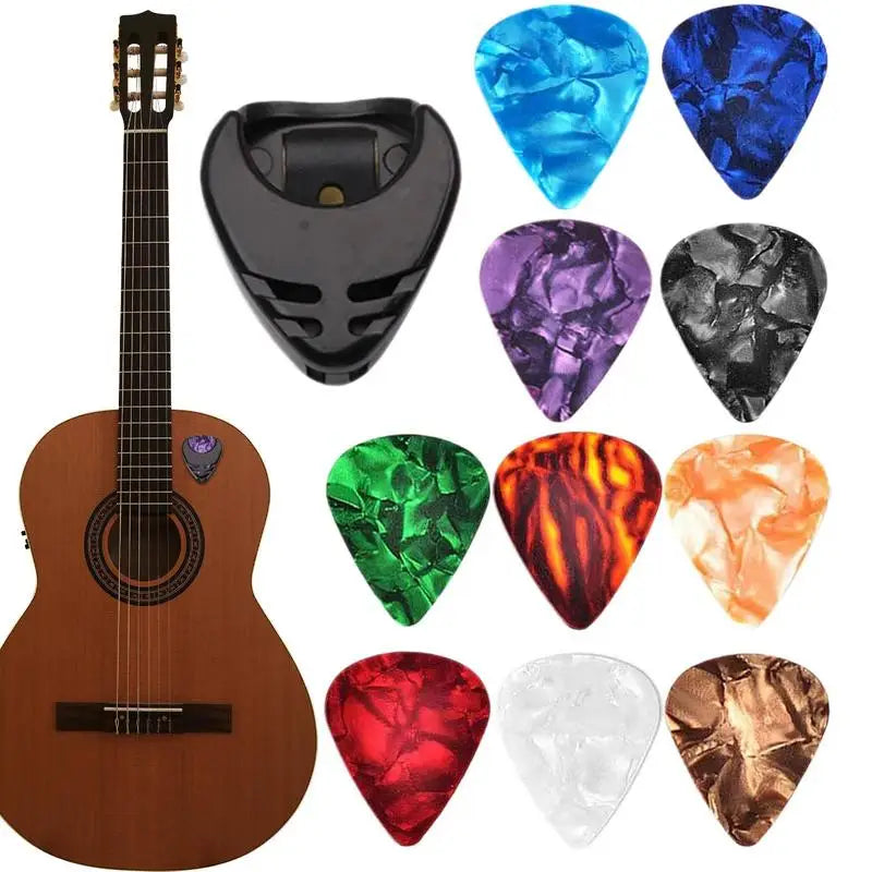 Guitar Picks Bulk 10 Pcs Multicolor Guitar Picks Portable Finger Picks Self-Adhesive Colorful Guitar Picks Electric Guitar Pick Oasis Select