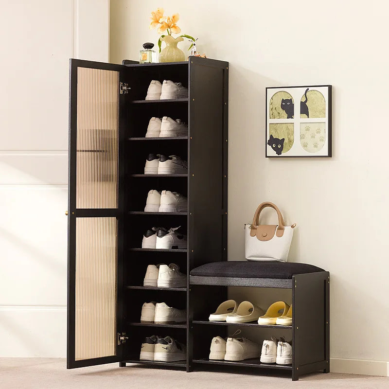 light luxury and high-end sense at the door of the home, integrated shoe cabinet, medieval door shoe stool Oasis Select