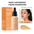 12 Colors Basic Lightweight Liquid Foundation Matte Soft Minimizes Pores Foundation Oil Control Long-Lasting Woman Makeup Oasis Select Color 1