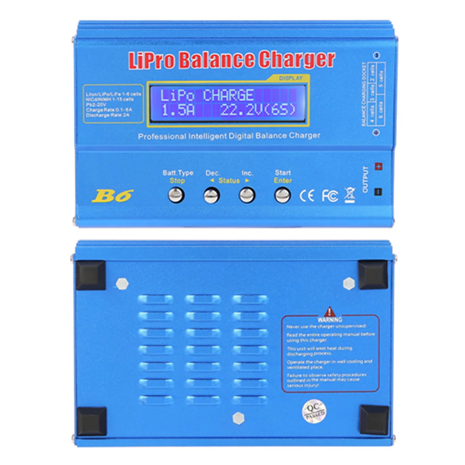 B6 80W Digital LCD Balance Discharger for LLiPo NiMH RC Battery Battery Balanced Oasis Select