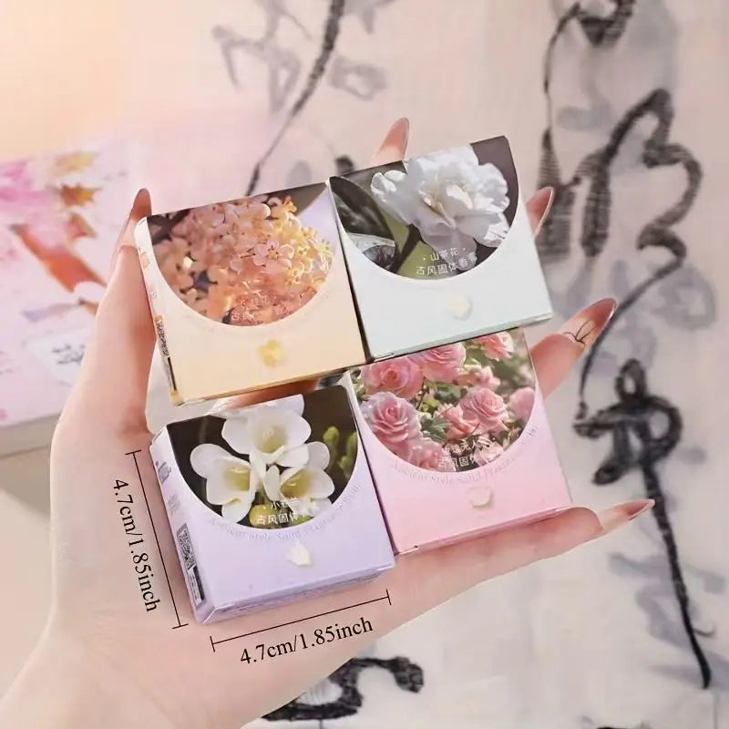 4pcs roses, osmanthus, camellia, freesia fragrance solid Body fragrance spring, suitable for men and women for a long time Oasis Select