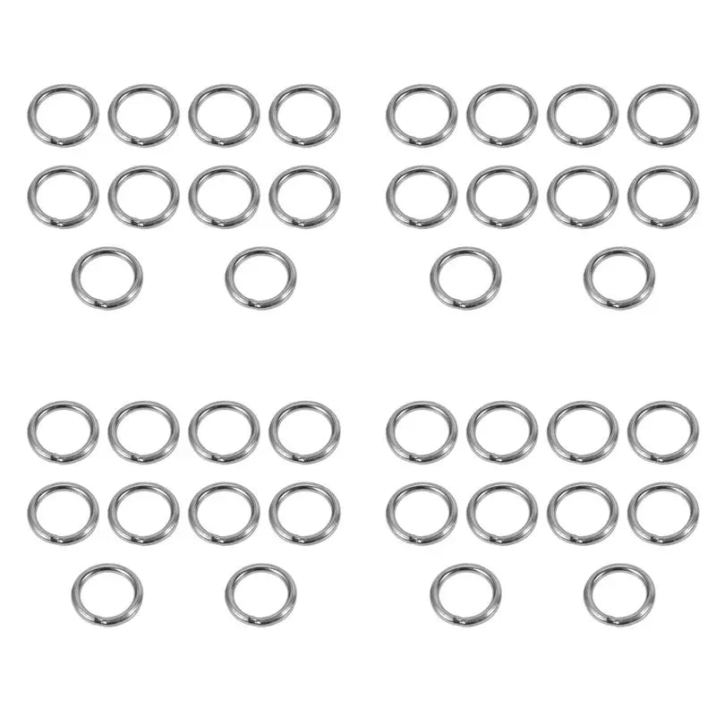 LIKE WISH X 30Mm Stainless Steel Strapping Welded Round O Rings 40 Pcs Oasis Select silver