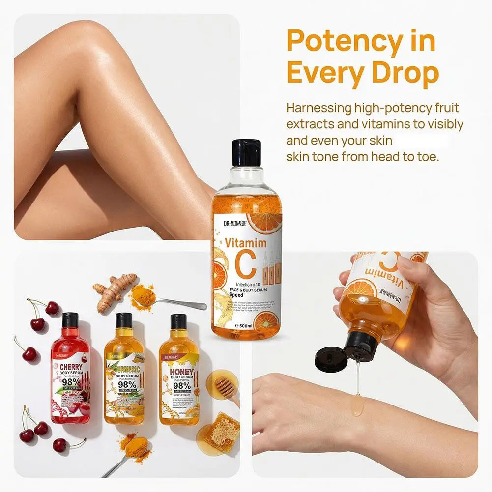 Vitamin C AHA Arbutin Cherry &Honey Turmeric Face Serum Spots Eraser Corrector Whitening Moisturizing Lightening Body Serum Oasis Select