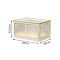 Cream wind folding storage box Bedroom multi-functional storage box Free stacking Large capacity transparent visual storage box Oasis Select Type C