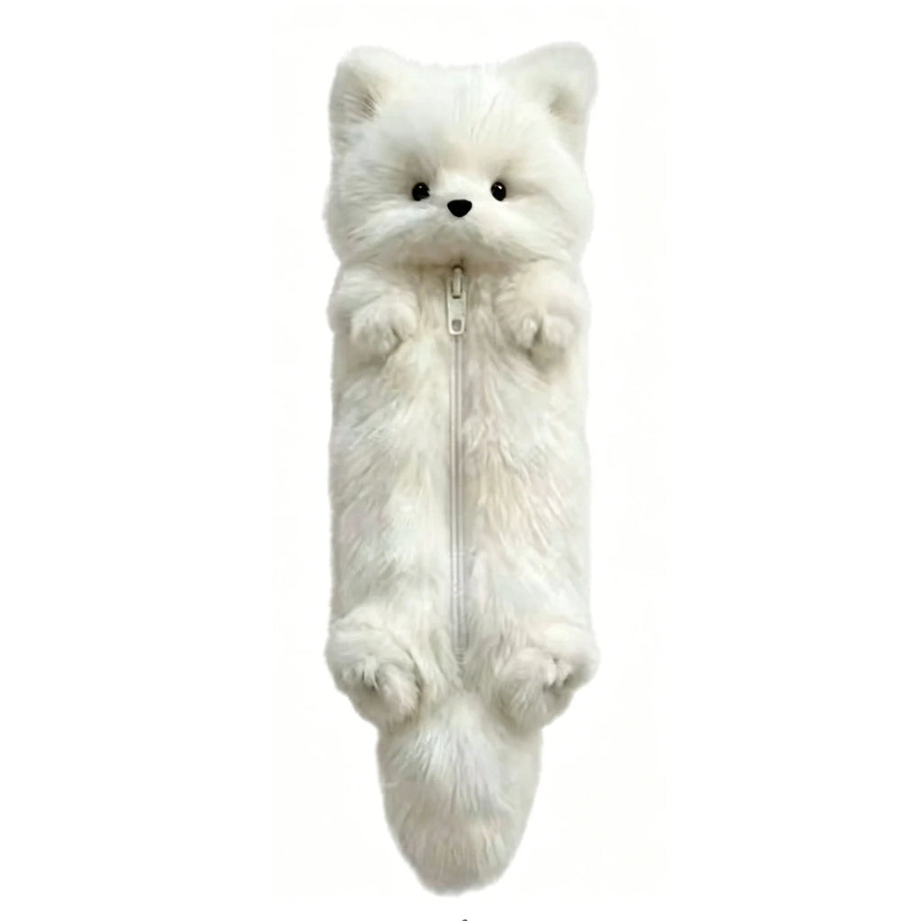 Plush Fox Pencil Case | Large Capacity Animal Stationery Pouch