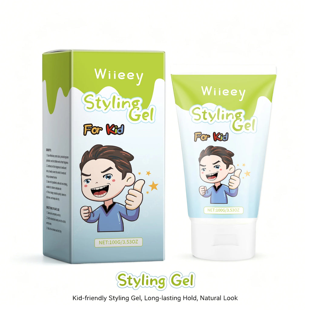 Styling Gel for Children Natural Hold No Flaking Easy Wash,Non-toxic Lightweight Non Sticky Boys Girls Daily Party Hairstyles Oasis Select
