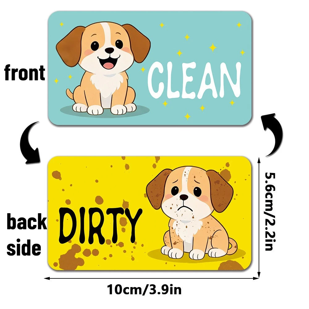 Kitchen Dishwasher Status Magnet Reversible Clean Dirty Sign Strong Magnetic Indicator Sticker for Household Use Oasis Select DWCT127
