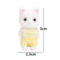 1pcs Flocking Cat Model Plush Dolls Figurines Anime Toys Table Decoration Birthday Party Gift Oasis Select 1pc