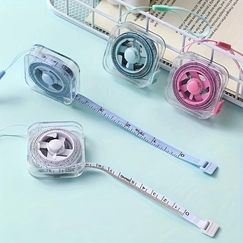 2-meter/6-foot Mini Soft Tape Measure, Portable and Extendable Locking Mechanism, and Clear Centimeter/inch Scale Oasis Select