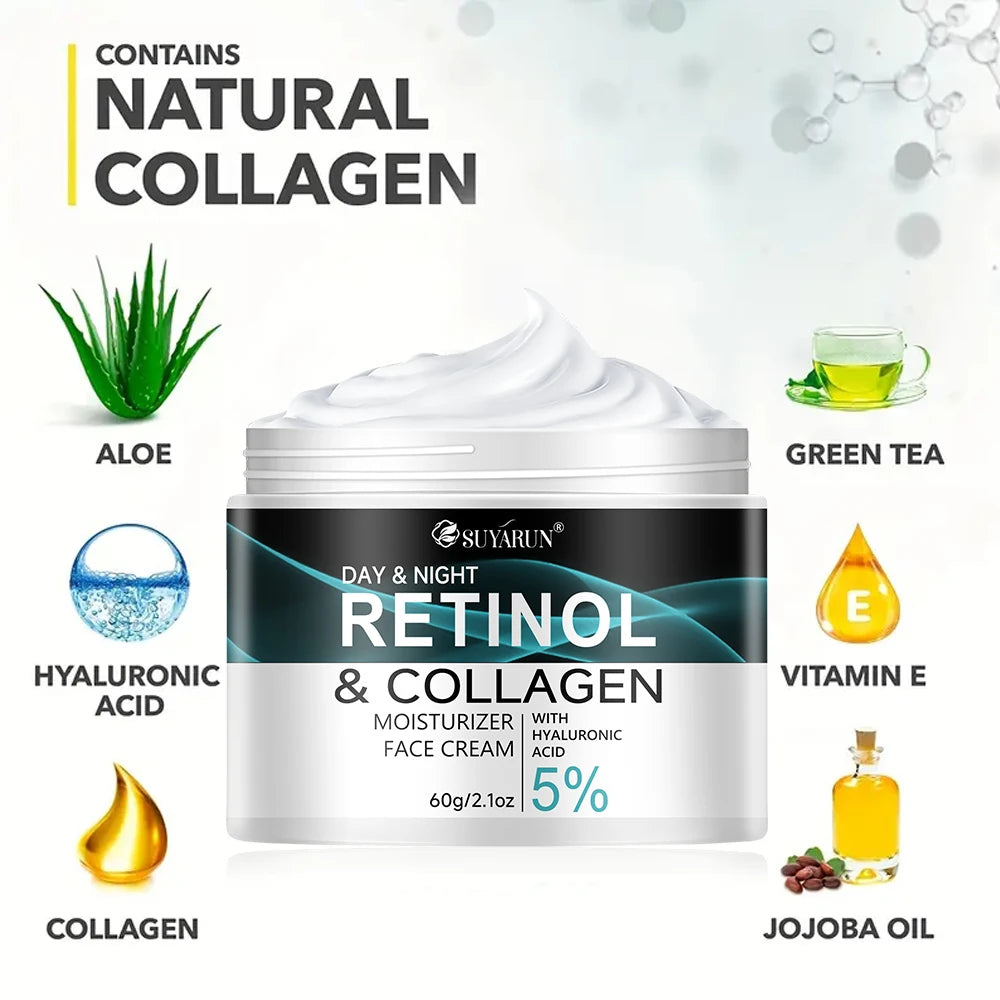 SUYARUN Retinol & Collagen Face Cream – Firming Moisturizer Anti-Aging Face Cream Oasis Select