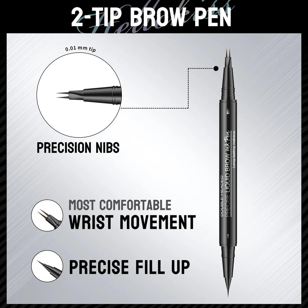Waterproof Dual-Tip Liquid Brow Pen | Long-Lasting Wild Brows