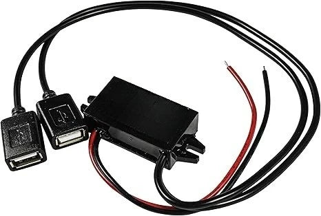 Waterproof Voltage Regulator DC Step Down Converter 12/24V To 5V 3A With Open Wire Power Supply Adapter For Car Radio Dash Cam Oasis Select Dual square USB 12 24V 5V 3A