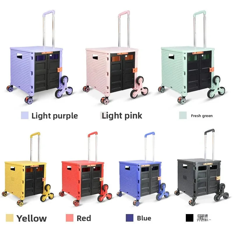 Outdoor folding shopping cart, small pull cart, shopping cart, climbing cart, home shopping storage cart Oasis Select