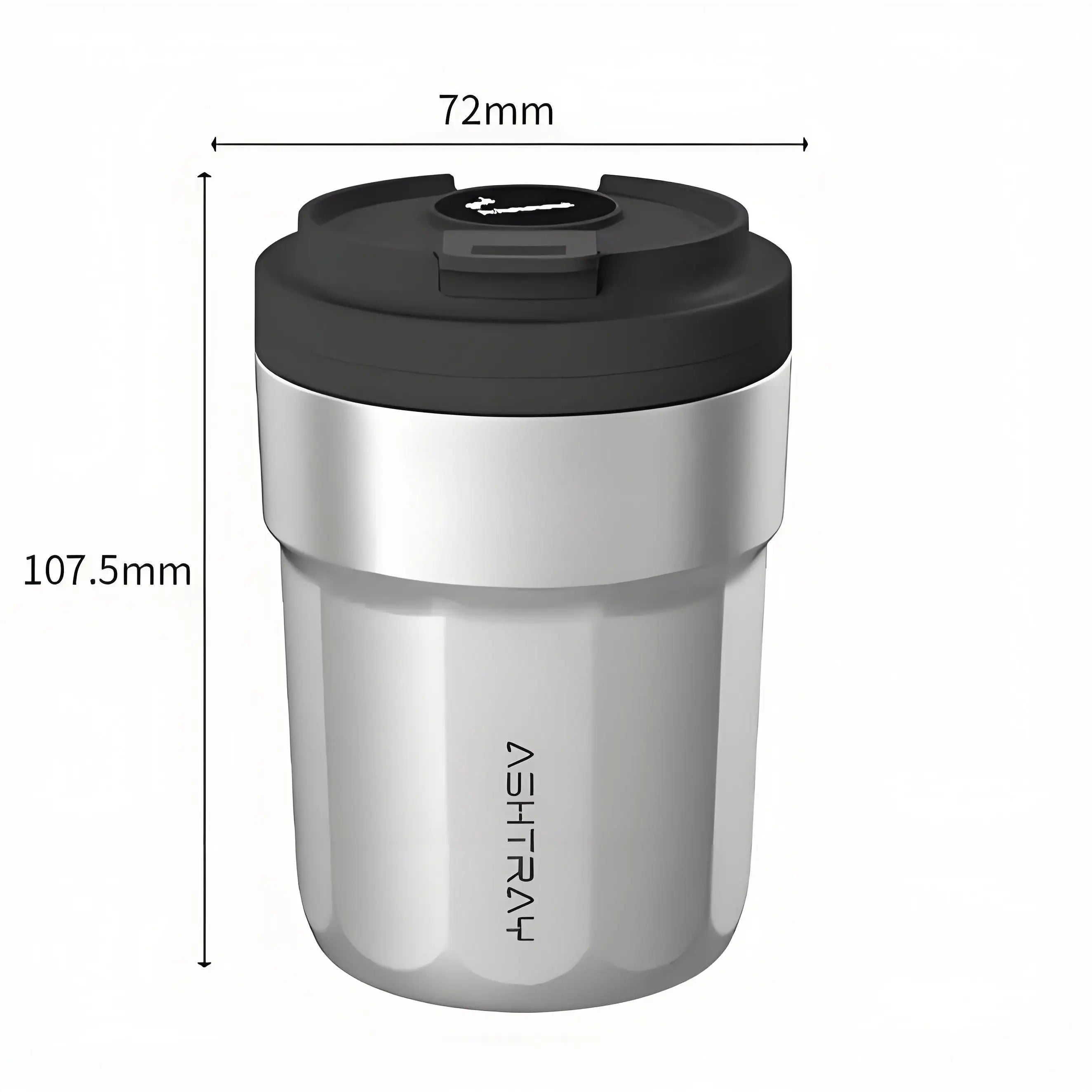 Car Ashtray 7-Color LED Light | Push-Open Coffee Cup Style