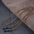 Multi-color Sunglasses Hanging Chain Twist Glasses Rope Leather Rope Chain Outdoor Sports Anti-slip Sunglasses Chain Accessories Oasis Select 1pc-dark brown