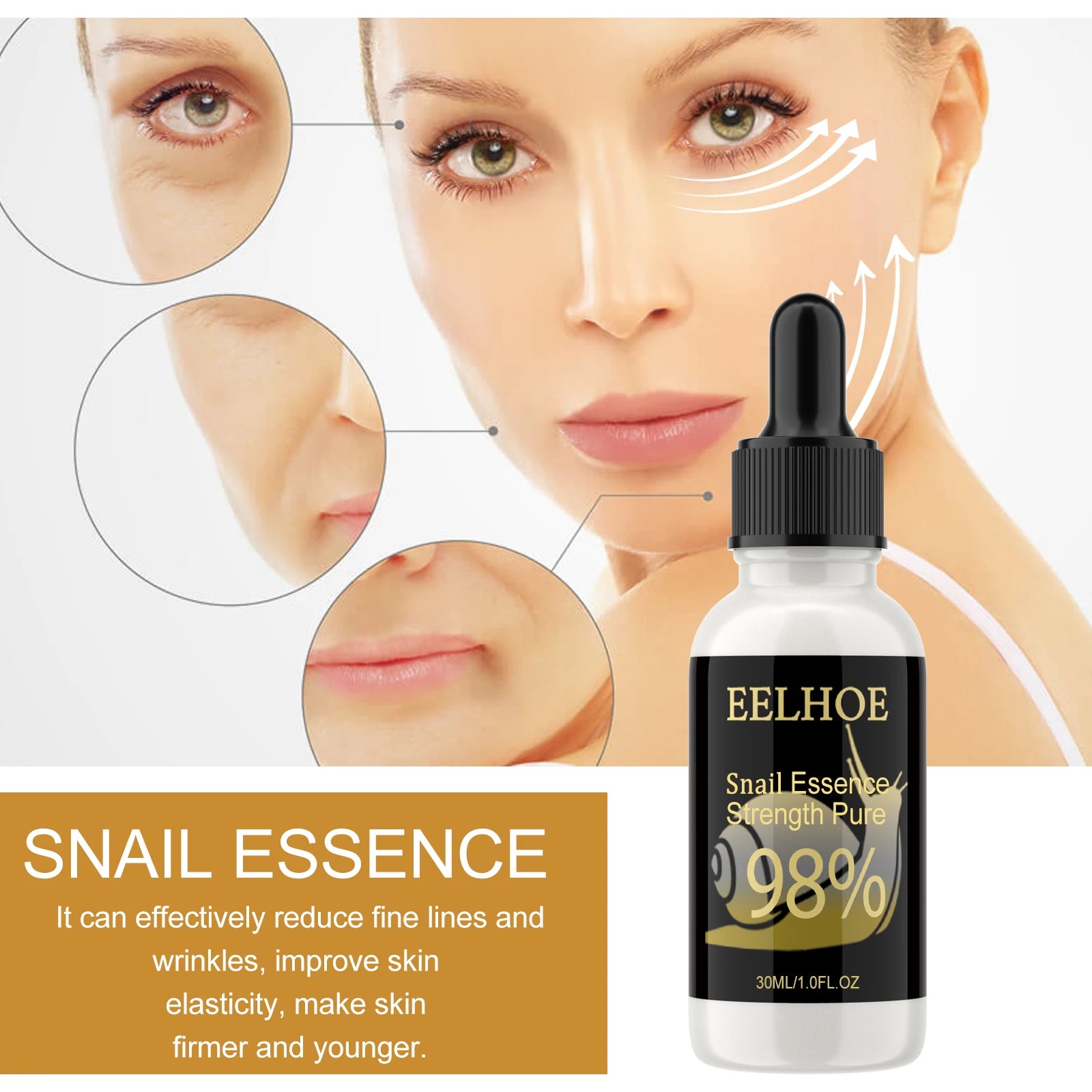 Snail Essence Serum – Anti-Wrinkle, Pore Refining & Hydrating Face Serum Oasis Select
