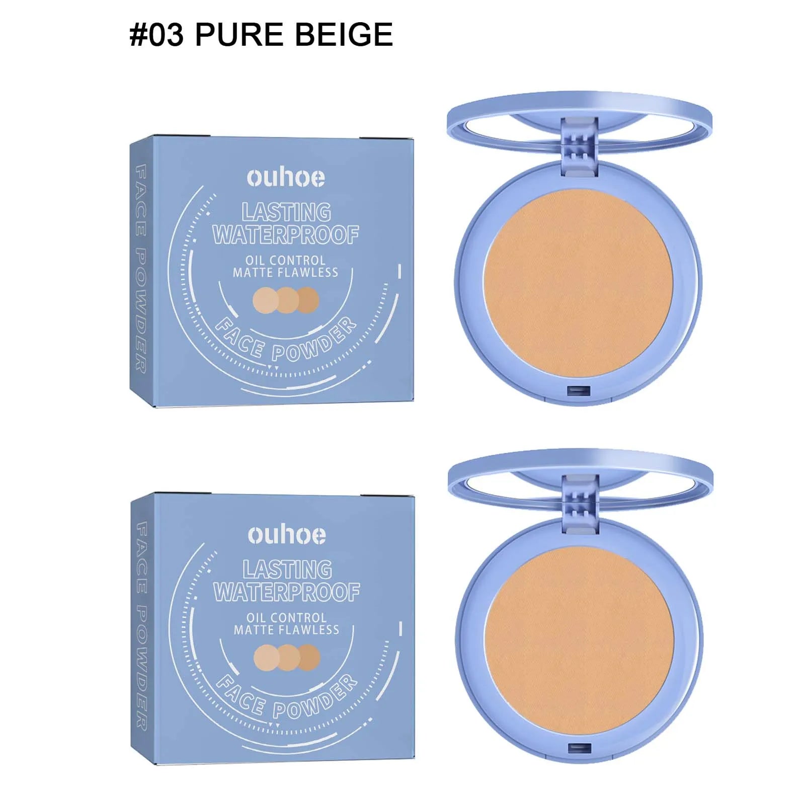 Matte Setting Pressed Powder – Oil Control, Full Coverage, All Skin Face Setting Powder Oasis Select 2Pc pure beige