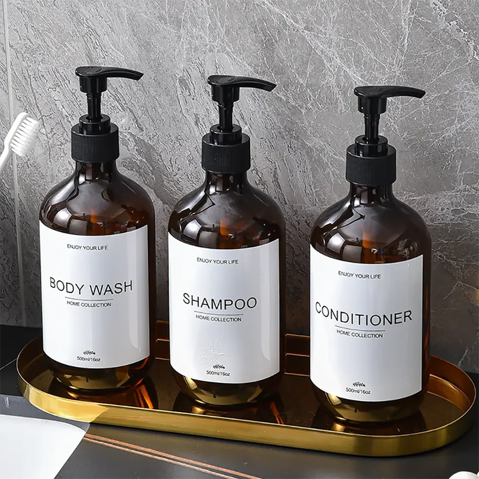 500ml Refillable Shampoo & Body Wash Pump Dispenser Bottle Soap Dispenser Bottle Oasis Select