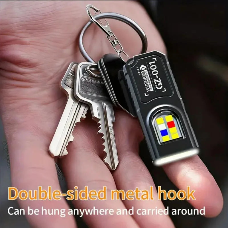 Mini COB LED Keychain Flashlight USB-C Rechargeable IPX6