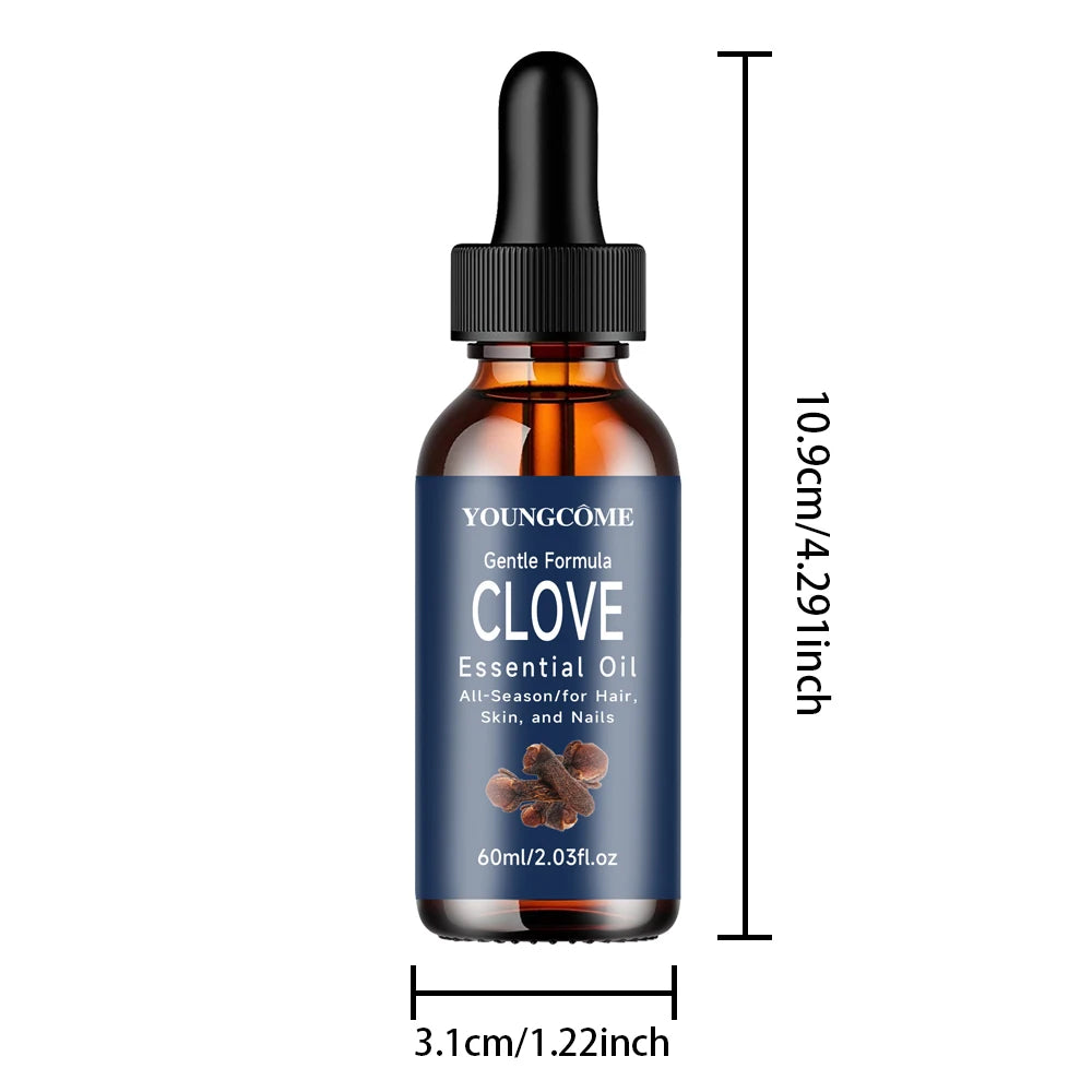 Clove Essential Oil Essential Bottle shine facial care Moisturizing Repair Anti-aging and Natural Organic Aromas Essential Oil Oasis Select 60ml