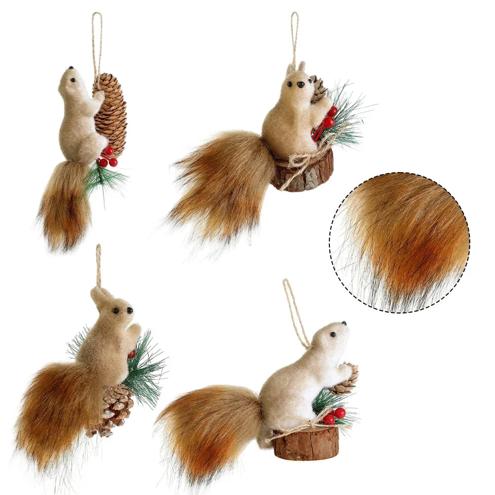 Charming Festive Accessory Christmas Squirrel Decoration Festive Aesthetic Hanging Decoration Seasonal Home Decor Oasis Select