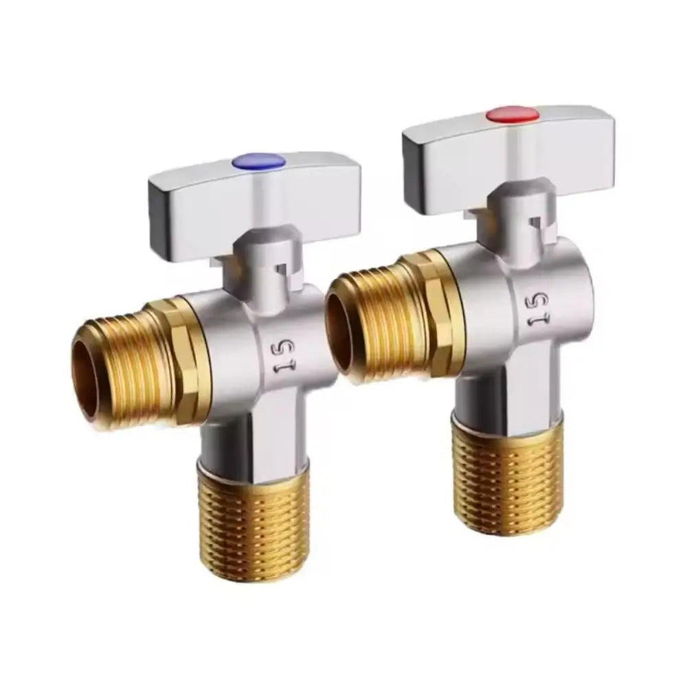Large Flow Water Stop Valves Inlet Ball Valves Bathroom Kitchen Sink Stop Valve Connection Water Pressure Regulator Oasis Select Red