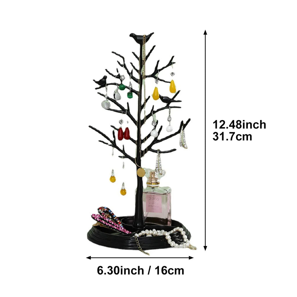 1pc,Tree shaped jewelry display stand with tray, earrings, necklaces, rings, jewelry storage rack, desktop jewelry tower Oasis Select