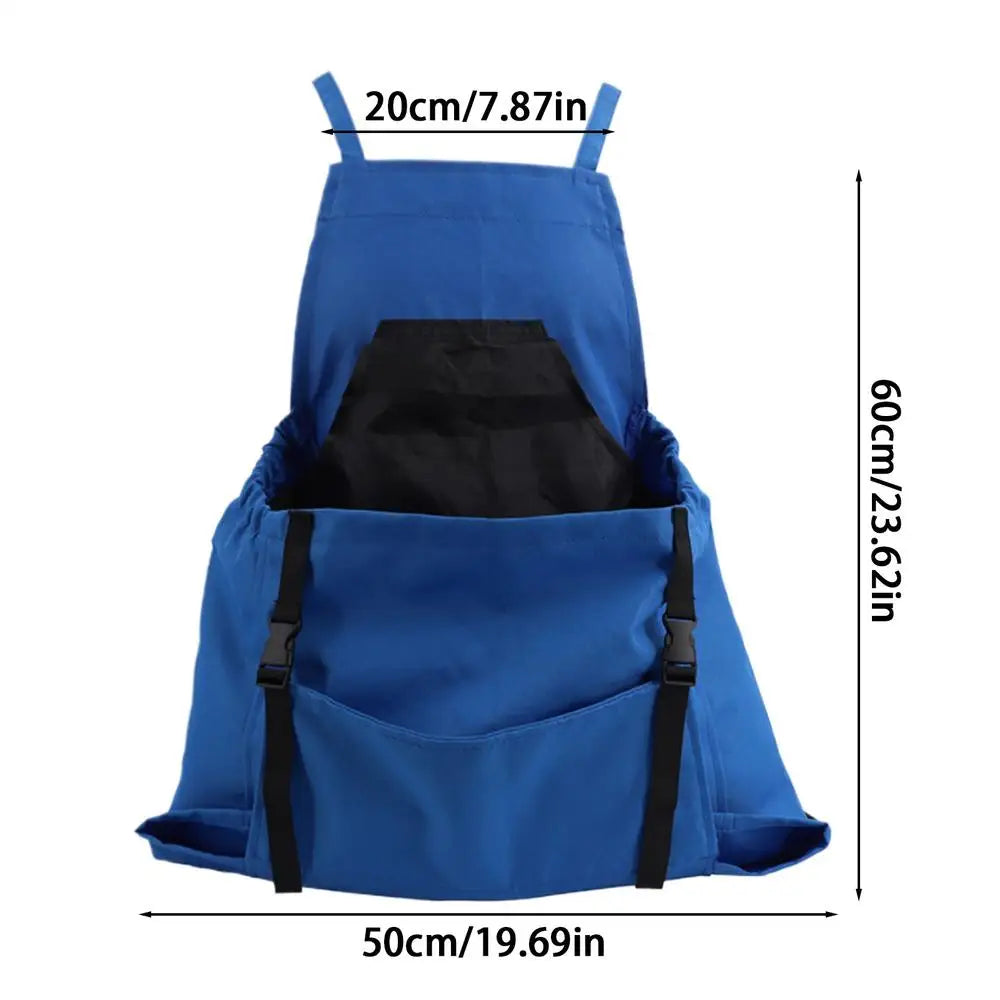 Garden Apron Outdoor Gardening Picking Apron With Large Pockets Harvesting Backpack Apron Durable Tool Storage Bag Picking Bags Oasis Select Blue