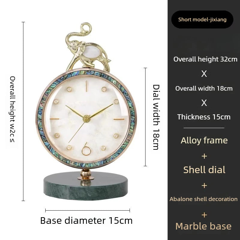 Light Luxury Clock Living Room Simple Fashionable Silent Modern Creative Desk Clock Ornament for Home Use Oasis Select E