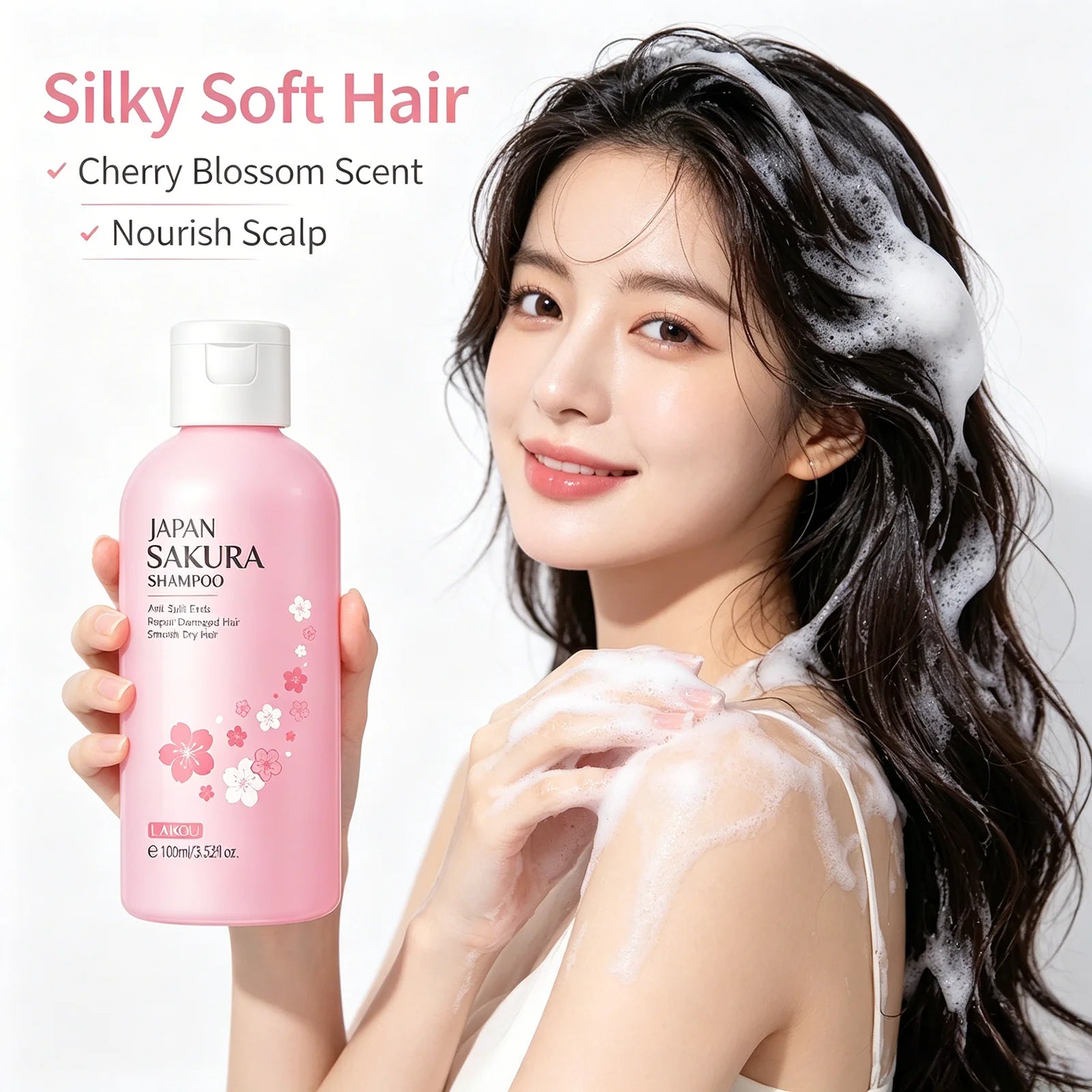 LAIKOU Japan Sakura Shampoo/Conditioner Repair Damaged Hair Moisturizing Nourishing Oil Control Hair Cleansing Care Oasis Select