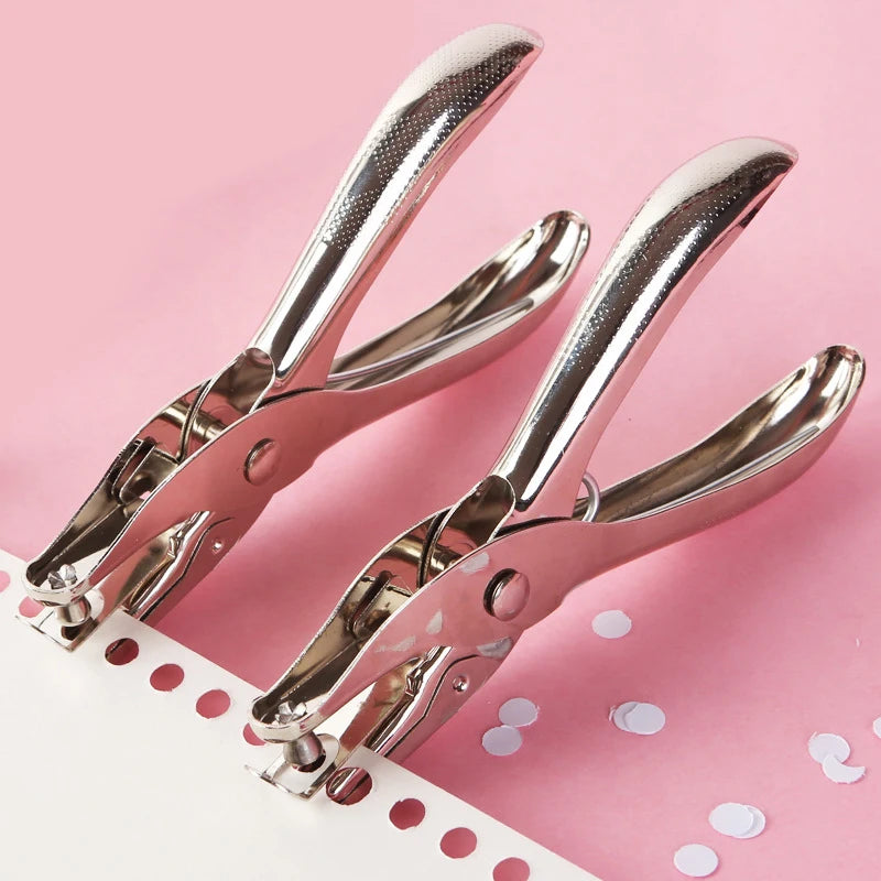 Office supplies metal hole punch manual hole punch student stationery paper card small round hole flipbook document binding Oasis Select