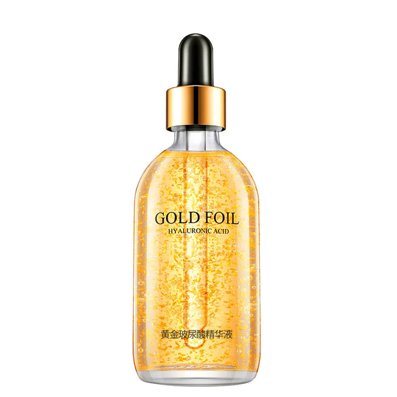 24K Gold Foil Face Serum 100ml – Moisturizing Skin Essence Gold Facial Serum Oasis Select