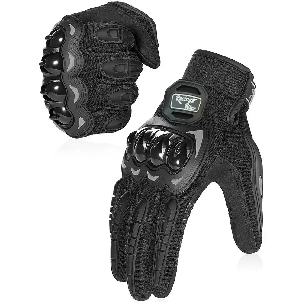 Motorcycle Gloves Guante Waterproof Touch Screen Full Finger Gloves Protective Anti-fall Guantes Moto Non-slip Riding Gloves Oasis Select black M