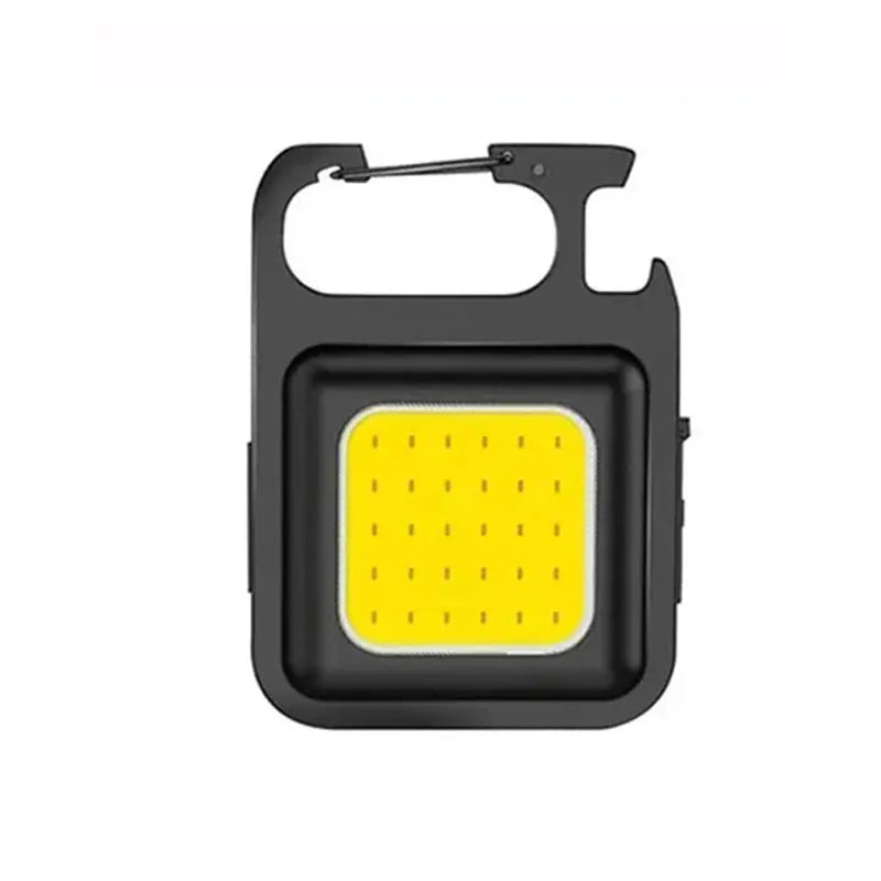 Mini COB Keychain Flashlight 600LM – 4 Modes, Magnetic, Rechargeable