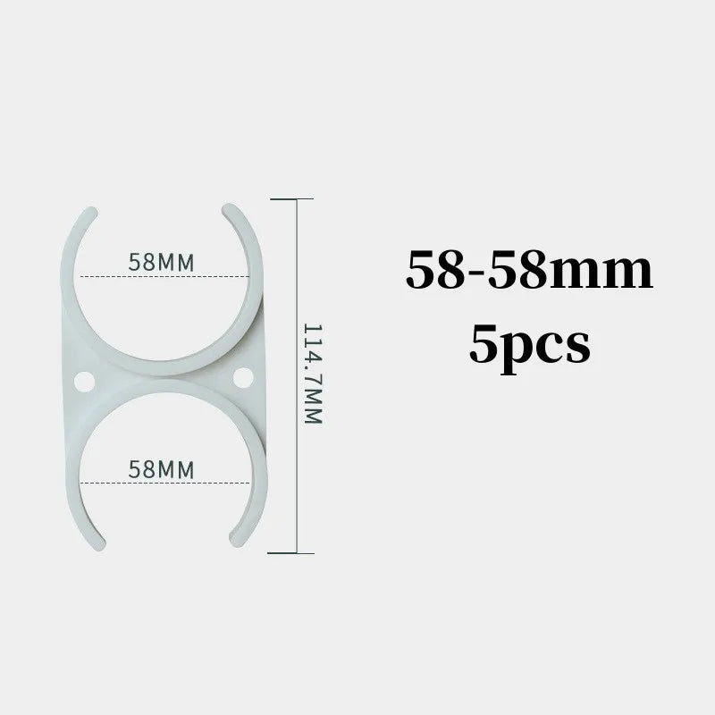 5pcs Fixed clamp Water Filter Bracket Mounting Plastic Clip Aquarium Reverse Osmosis RO Water Dispenser Connector Accessories Oasis Select 58-58mm Other