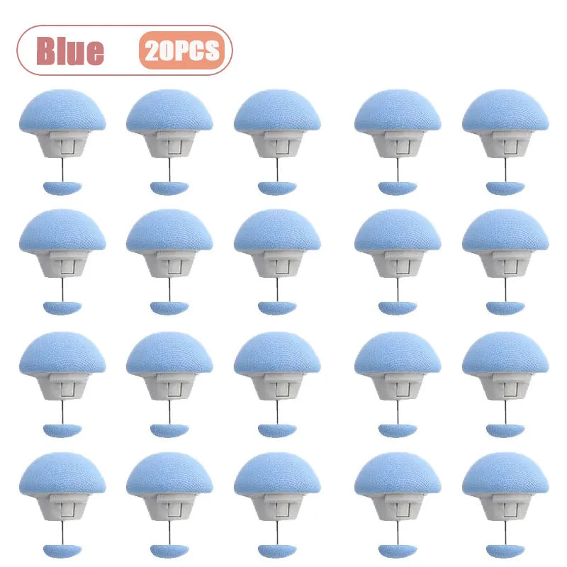 20-80PCS Mushroom Head Duvet Clip Bed Sheet Fastener No Needle Sewing Release Non Slip Ring for Quilt Cover Mattress Holder Oasis Select Blue-20PCS